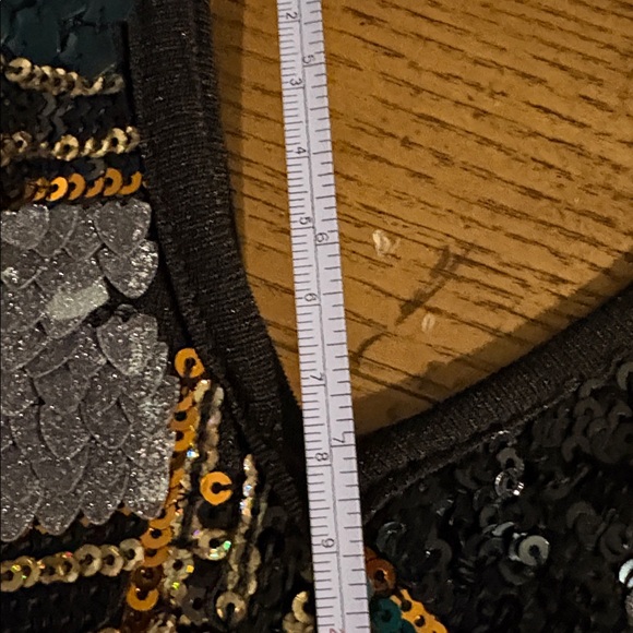 Zara Black, Green, and Gold Sequin Dress - Picture 12 of 14